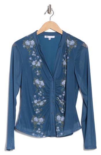 Dr2 By Daniel Rainn Ruched Button-up Shirt