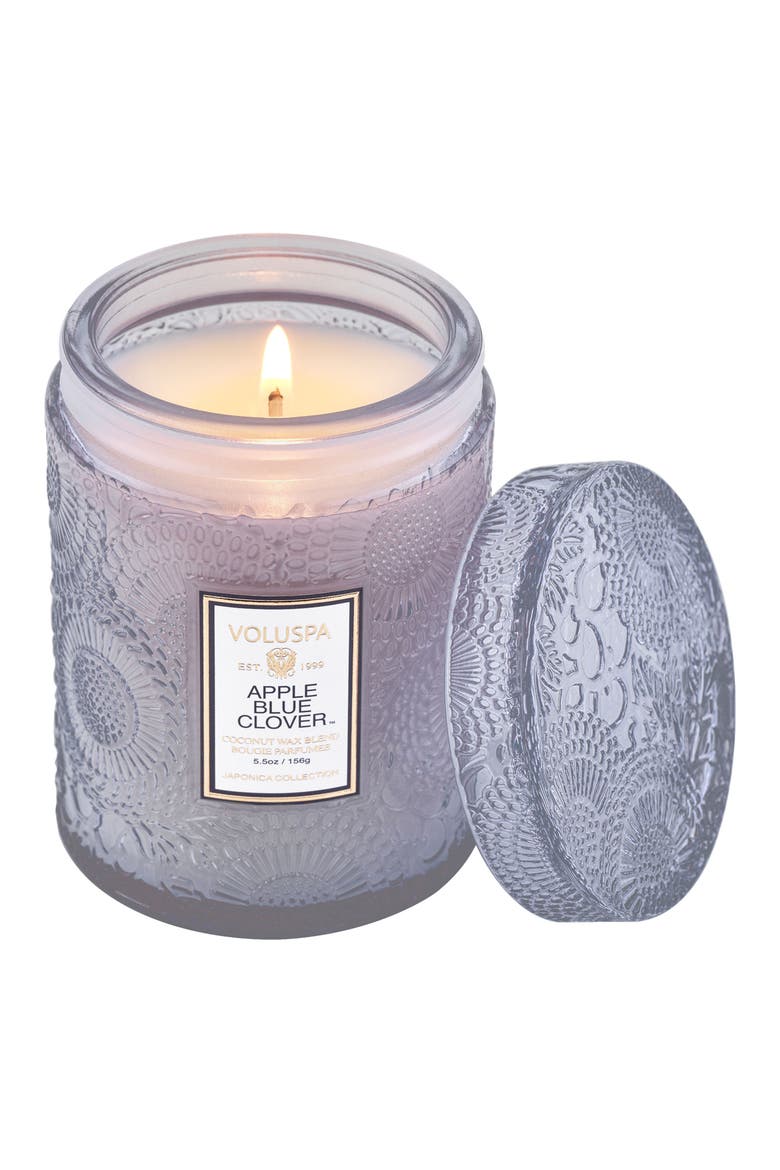Apple Blue Clover Small Jar Candle, Alternate, color, APPLE BLUE CLOVER