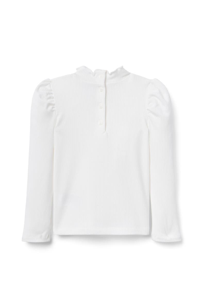 Janie and Jack Ribbed Turtleneck, Alternate, color, White