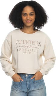 ZOOZATZ Women's ZooZatz Tan Tennessee Volunteers Cropped Crewneck Sweatshirt