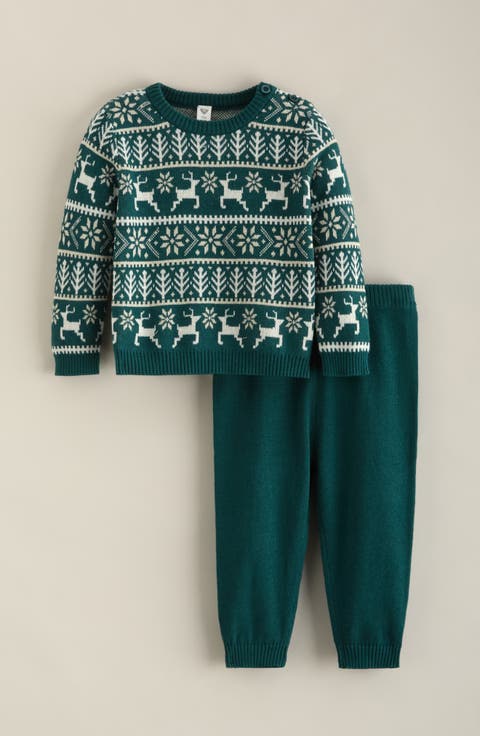Fair Isle Sweater and Pants Set