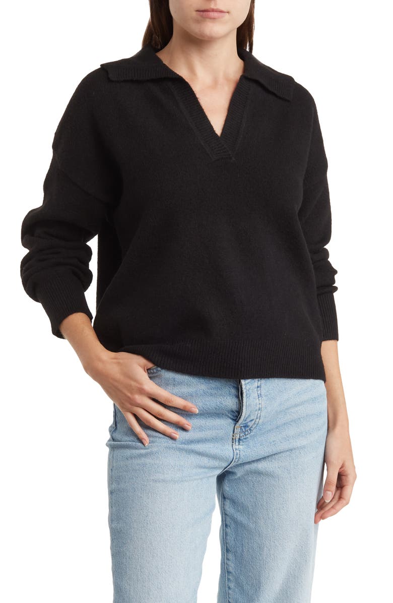 Elodie Johnny Collar Crop Sweater, Main, color,