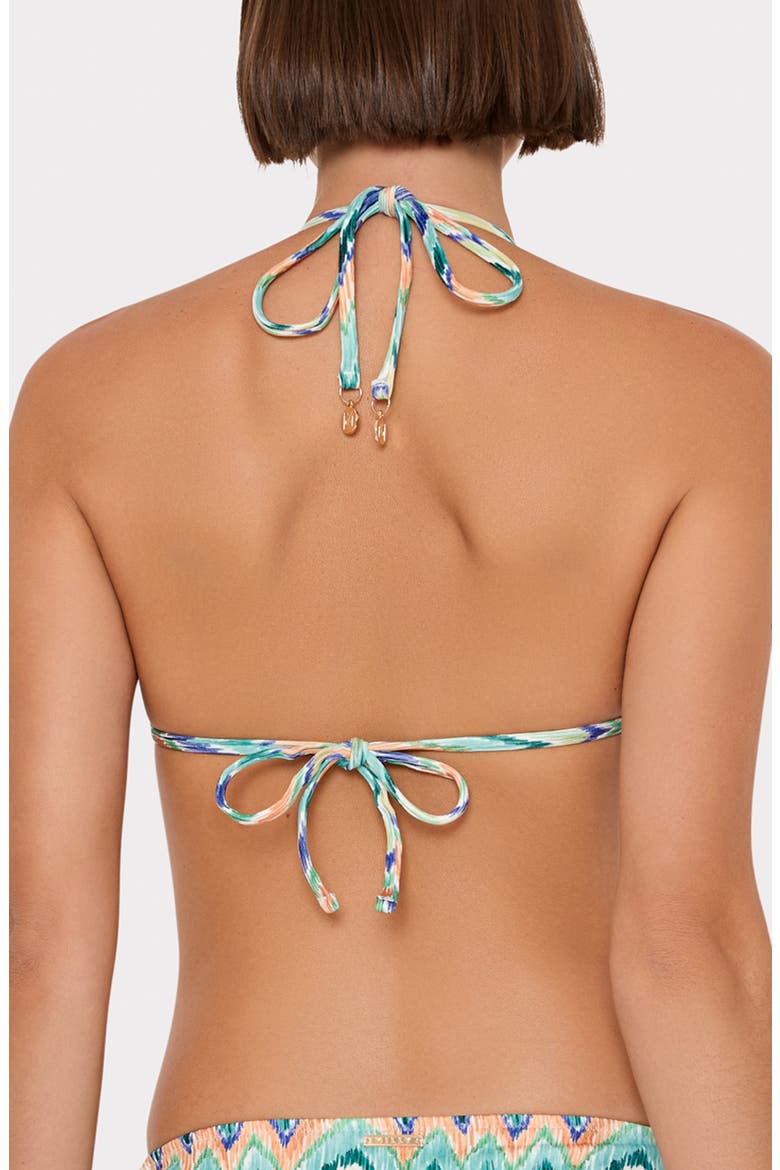 Tropical Chevron Stripe Triangle Bikini Top, Alternate, color, TROPICAL MULTI