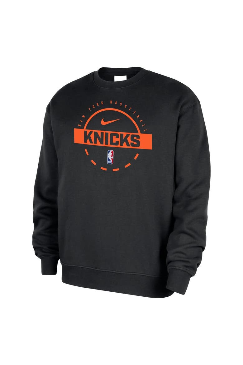 Men's Nike  Black New York Knicks 2025/26 Authentic Practice Club Sweatshirt, Alternate, color, Black