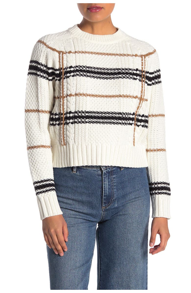 360 CASHMERE Ella Plaid Sweater, Alternate, color, 