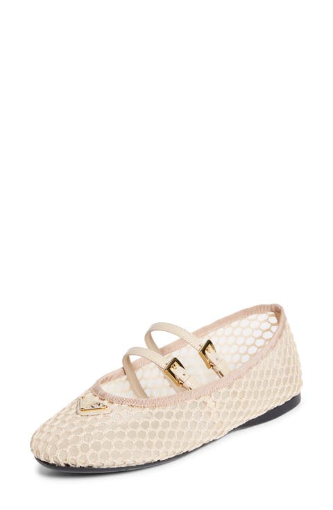 Ballerine Mesh Mary Jane Flat (Women)