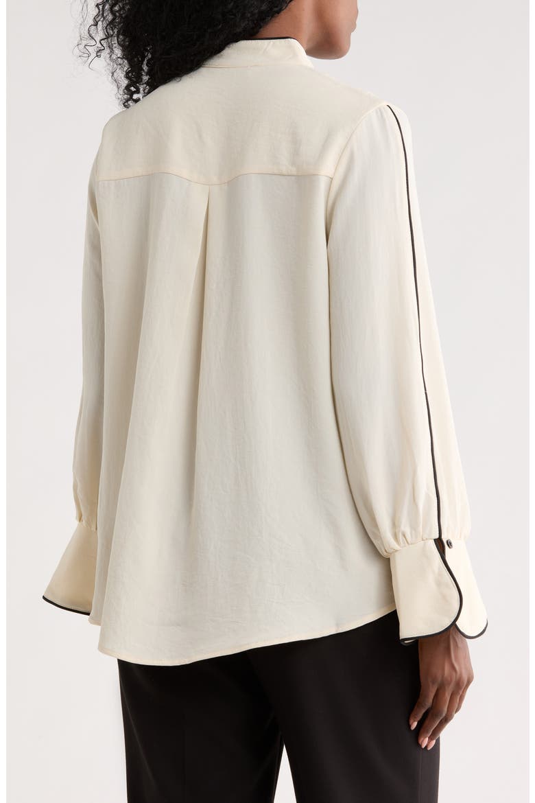 High Neck Popover Blouse, Alternate, color, SAND