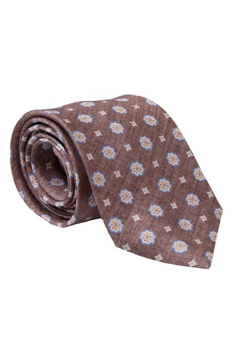 Antinori - Extra Long Printed Silk Tie for Men