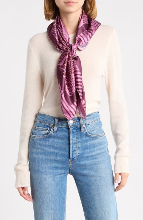 Floral Satin Scarf