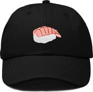 Dalix Shrimp Sushi Embroidered Dad Cap