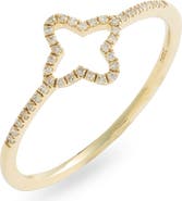 Meira T 14k Gold Diamond Clover Ring