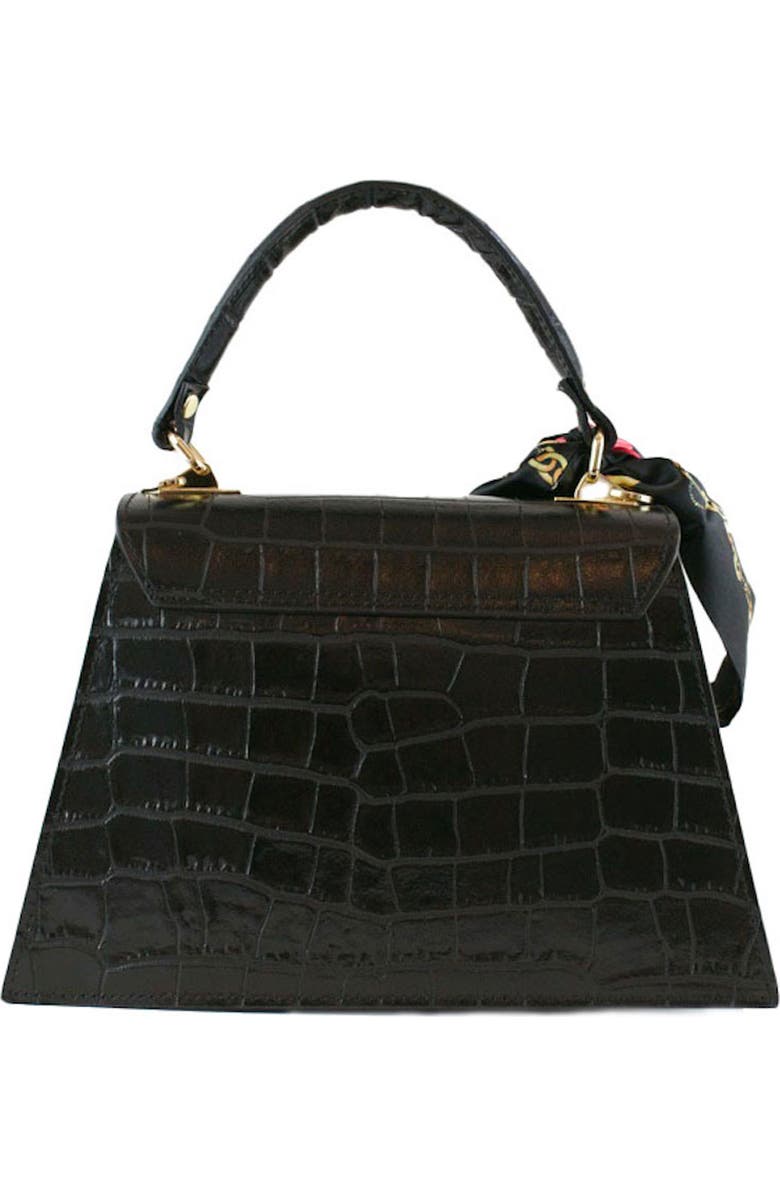 Persaman New York Croc Embossed Satchel Bag, Alternate, color,