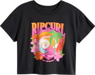 Rip Curl Kids' Tropical Dawn Cotton Cropped Graphic T-Shirt