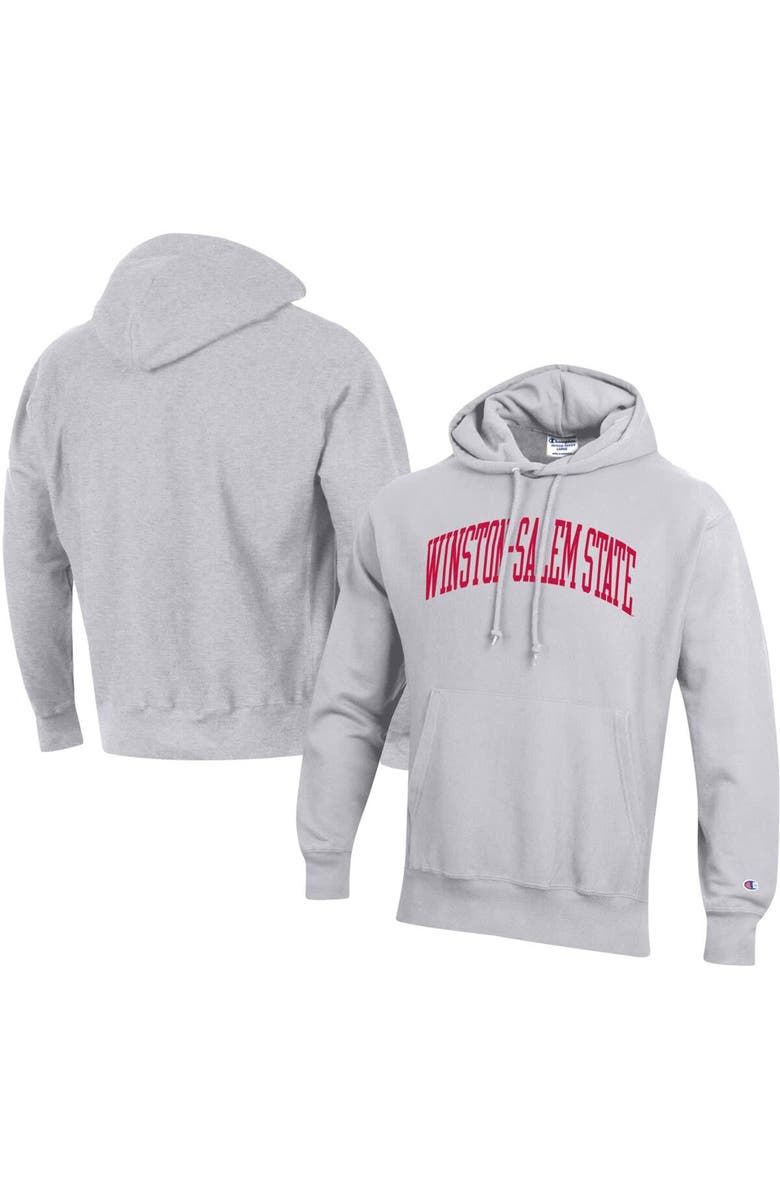 Champion Men's Champion Gray Winston-Salem State Rams Tall Arch Pullover Hoodie, Main, color, Gray