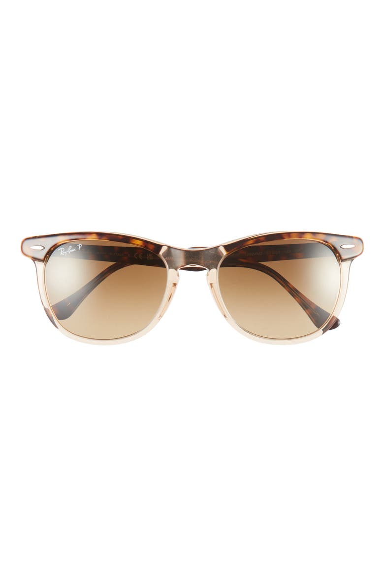 56mm Gradient Polarized Square Sunglasses, Main, color, BROWN GRADIENT
