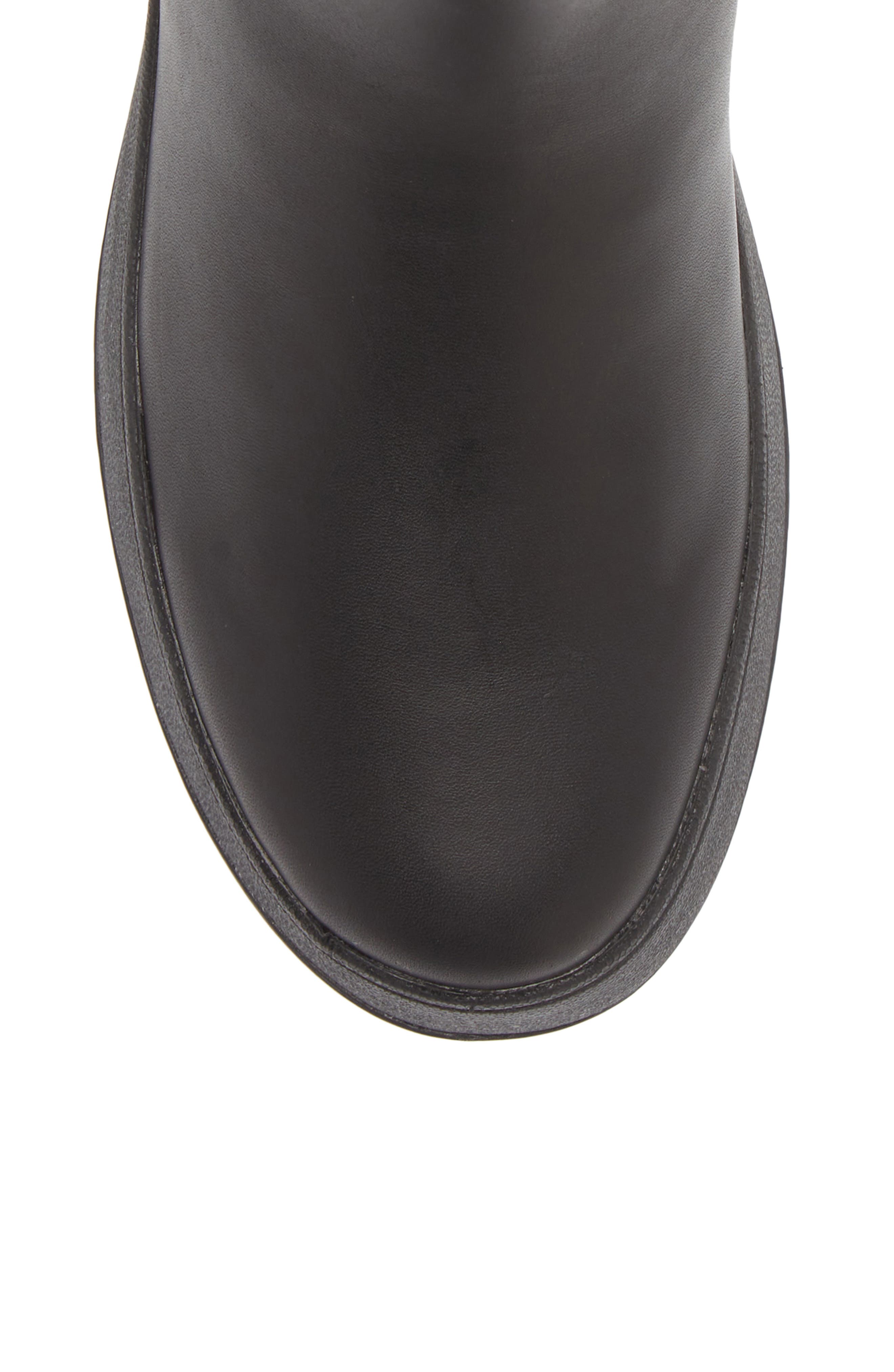 F-Mode leather flatform chelsea boots, Alternate, color, ALL BLACK