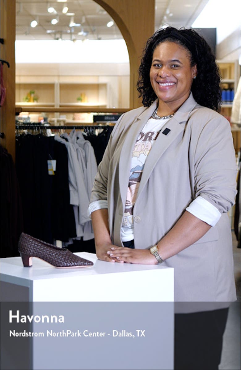 Maeve Woven Pointed Toe Pump, sales video thumbnail