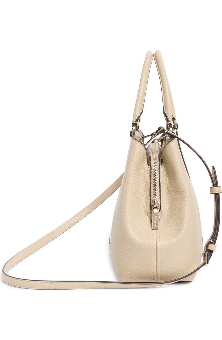 Kate Spade New York lena colorblock leather satchel bag, Alternate, color, Light Sand Multi