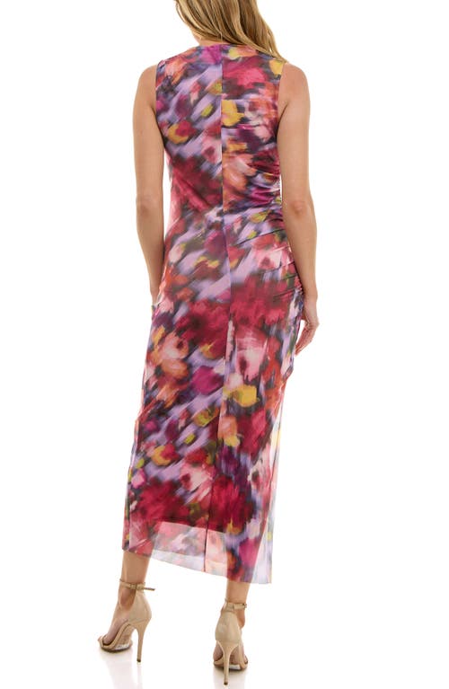 Socialite Shirred Mesh Midi Dress