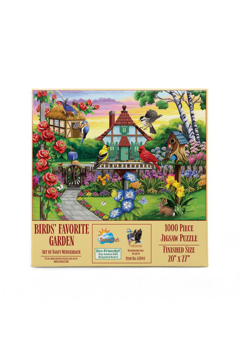 Birds' Favorite Garden 1000 piece Jigsaw Puzzle for Adults, Alternate, color, Multicolor