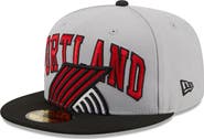 New Era Men's New Era Gray/Black Portland Trail Blazers Tip-Off Two-Tone 59FIFTY Fitted Hat