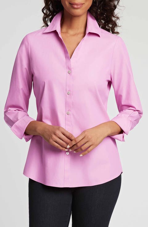 Mary Non-Iron Cotton Oxford Button-Up Shirt