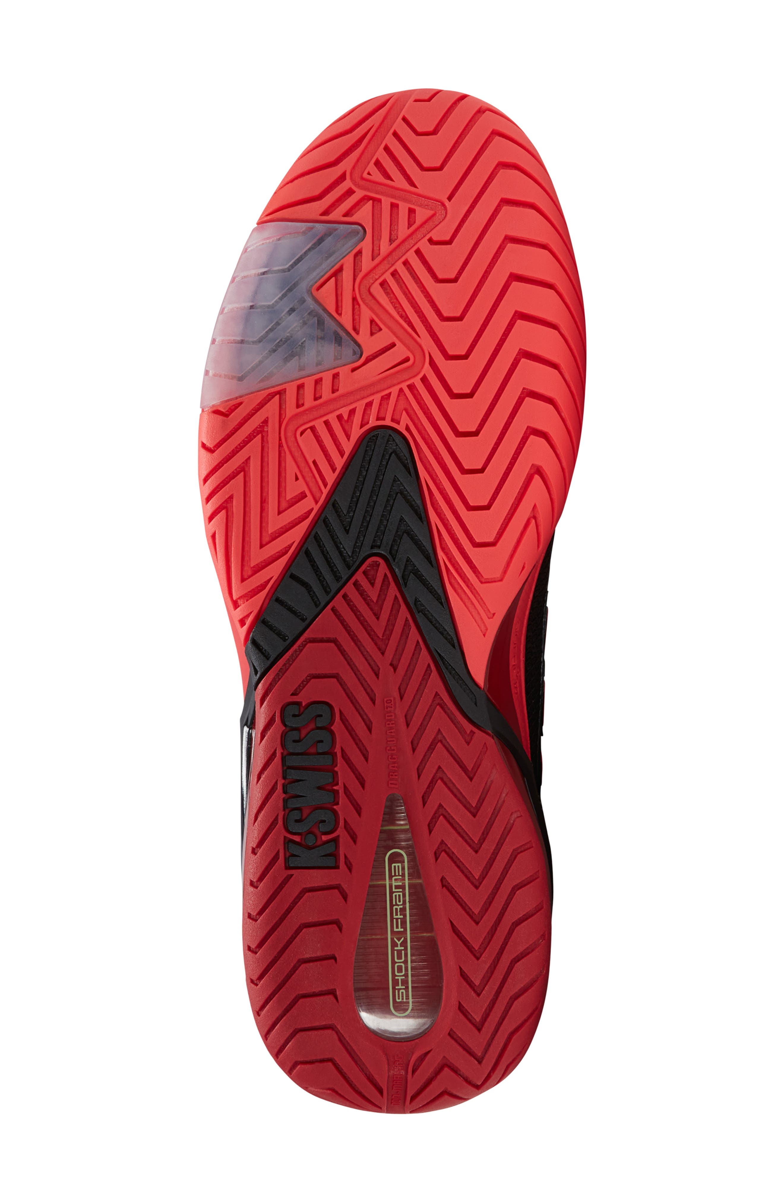 K-Swiss Ultrashot 4 Tennis Shoe, Alternate, color, Black/ Neon Lava/ Chili Pepper