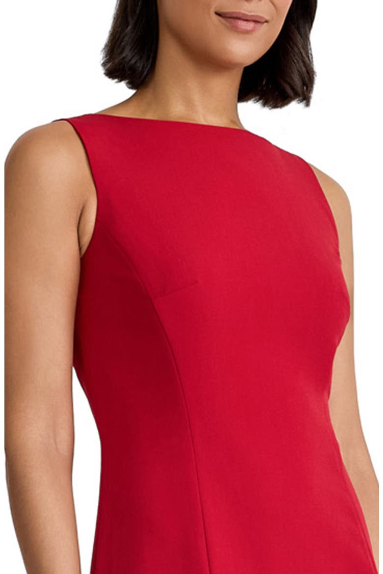 Sleeveless Bateau Neck Sheath Dress, Alternate, color, FIRE RED