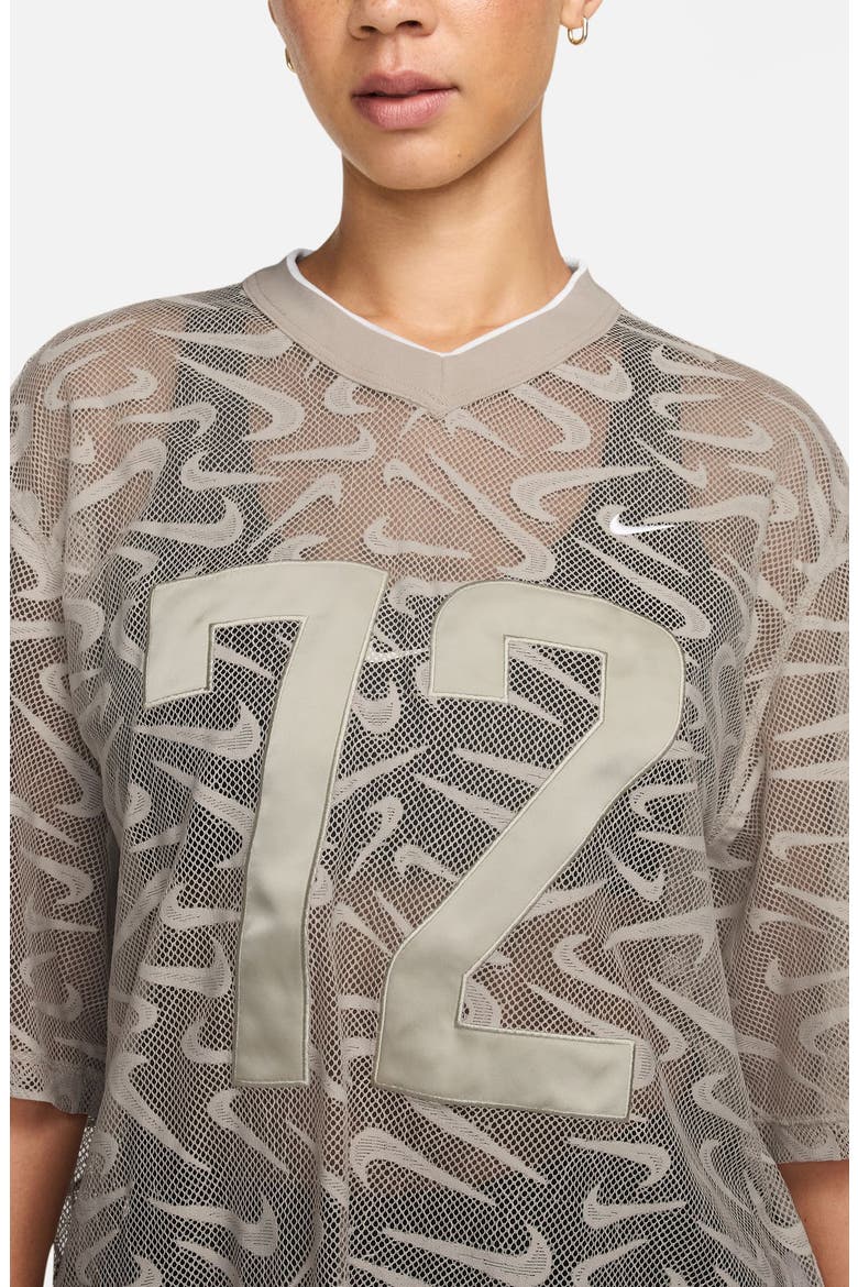 Sportswear Chill Logo Mesh Jersey, Alternate, color, 236 CRM II/ WHITE