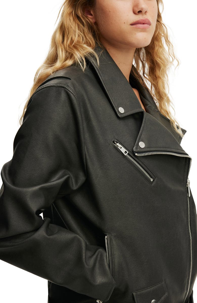 Roman Faux Leather Moto Jacket