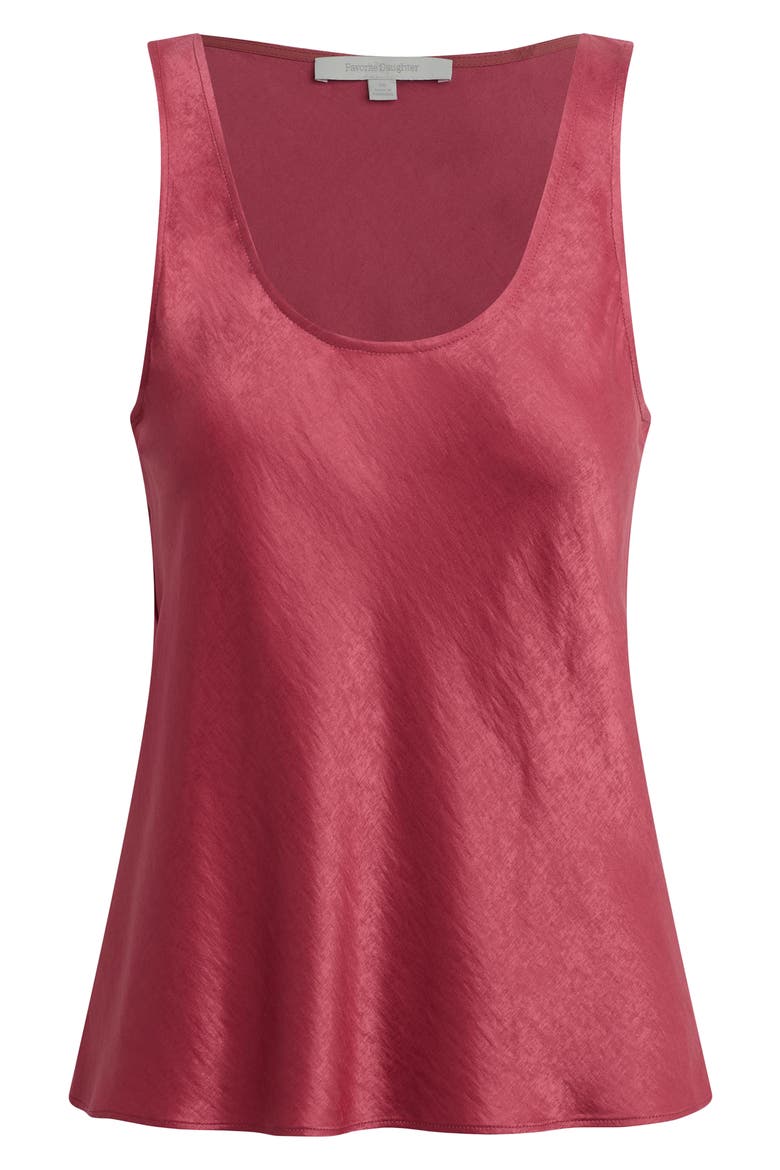 Clean Cut Satin Tank, Alternate, color, EARTH RED