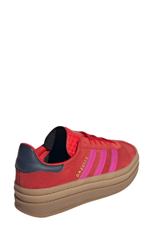 Adidas Originals Adidas Gazelle Bold Platform Sneaker In Red