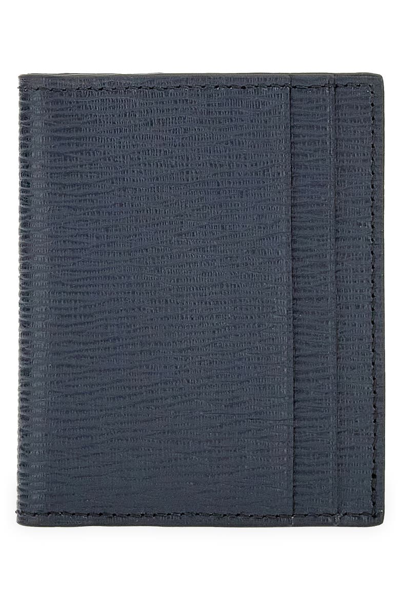 Revival Gancio Leather Card Case, Alternate, color, DEEP OCEAN NERO