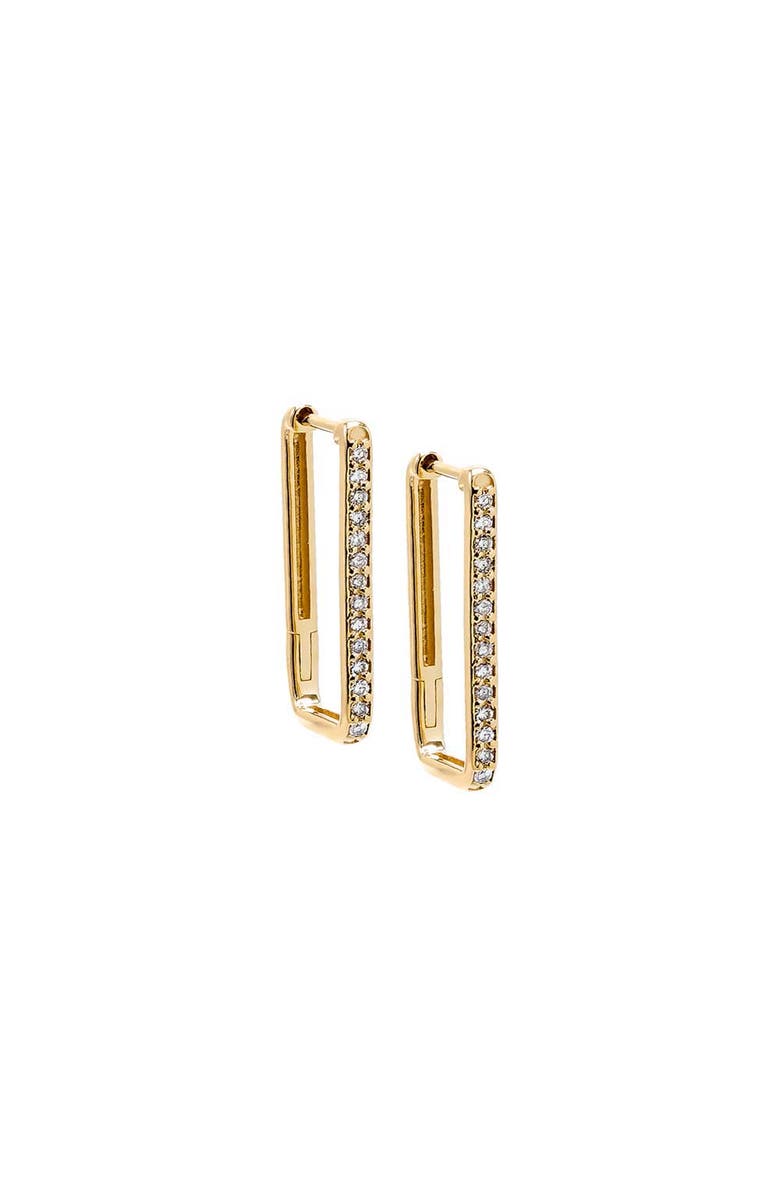 BY ADINA EDEN Diamond Pave U Shape Huggie Earring 14K, Alternate, color,