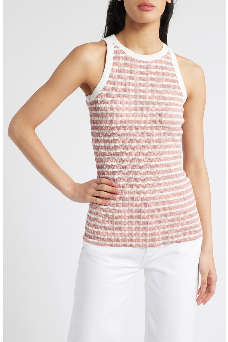 Stripe Racerback Tank, Main, color, BLUSH