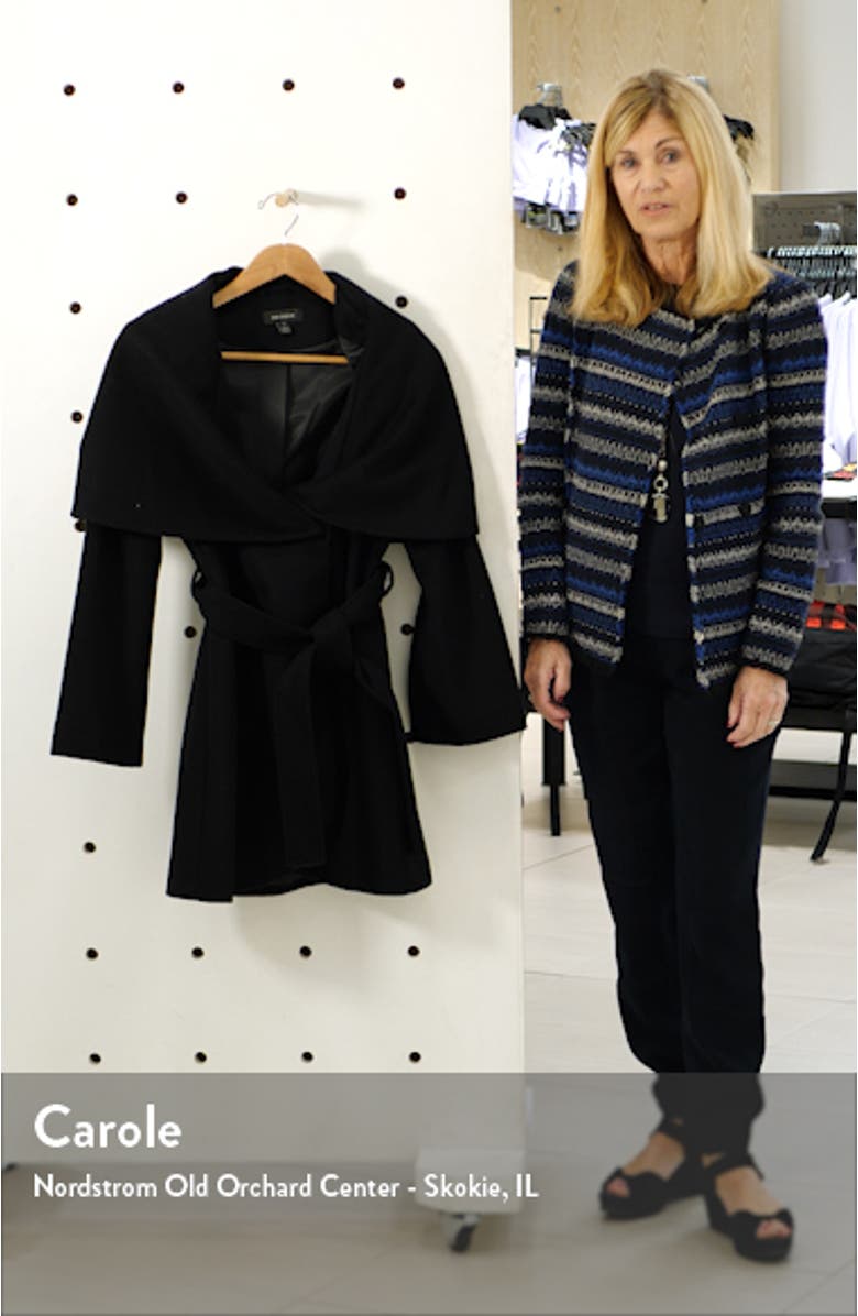 Wool Blend Wrap Coat, sales video thumbnail