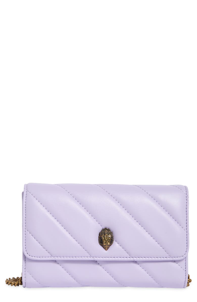 Kurt Geiger London Soho Leather Wallet on Chain, Main, color, Light/ Pastel Purple