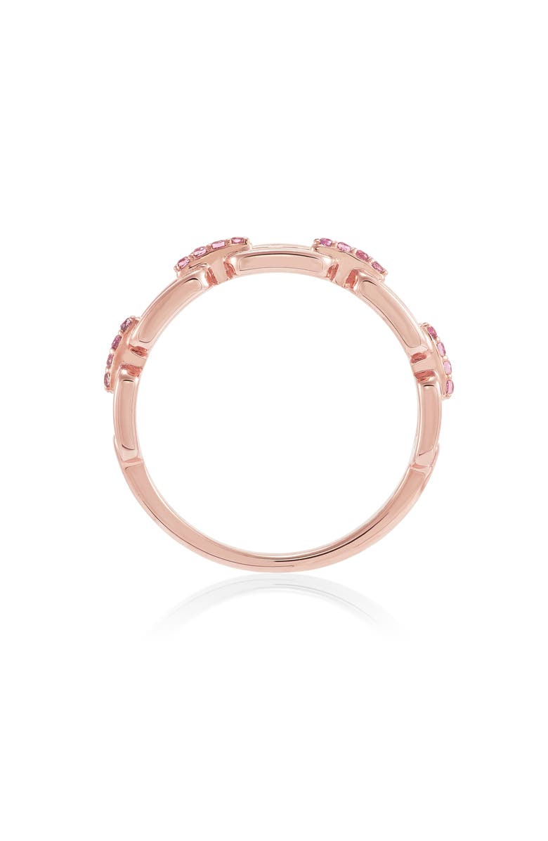 Frankie & Zoe 14K Rose Gold Amethyst Link Band Ring, Alternate, color, Rose Gold