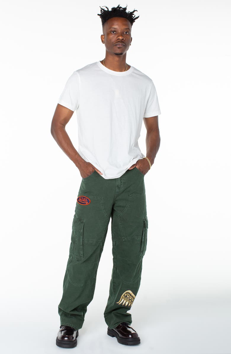 Von Dutch Baggy Straight Flying Eyeball Cargo Hunter Pant, Alternate, color, Forest
