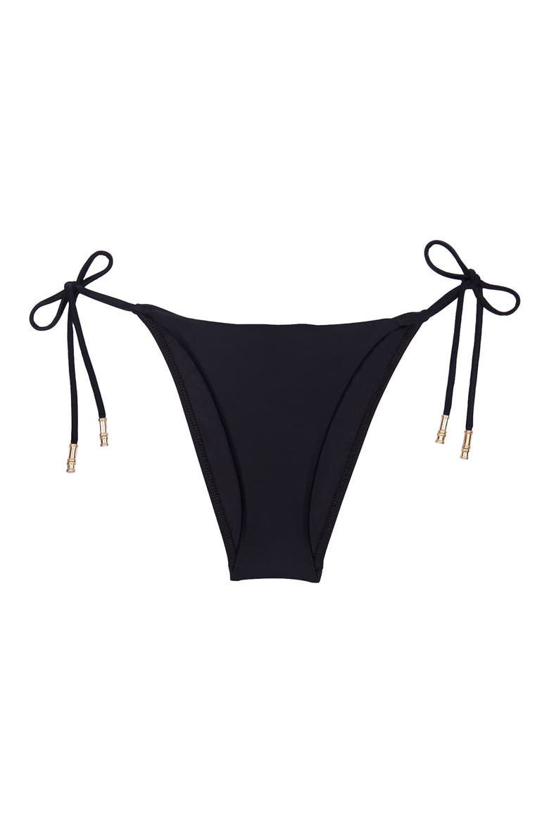 Lucy Tie Side Full Bikini Bottoms, Alternate, color, BLACK