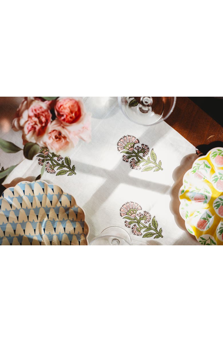 Banyan & Birch Begum Linen Hand-Printed Runner, Alternate, color, Pink