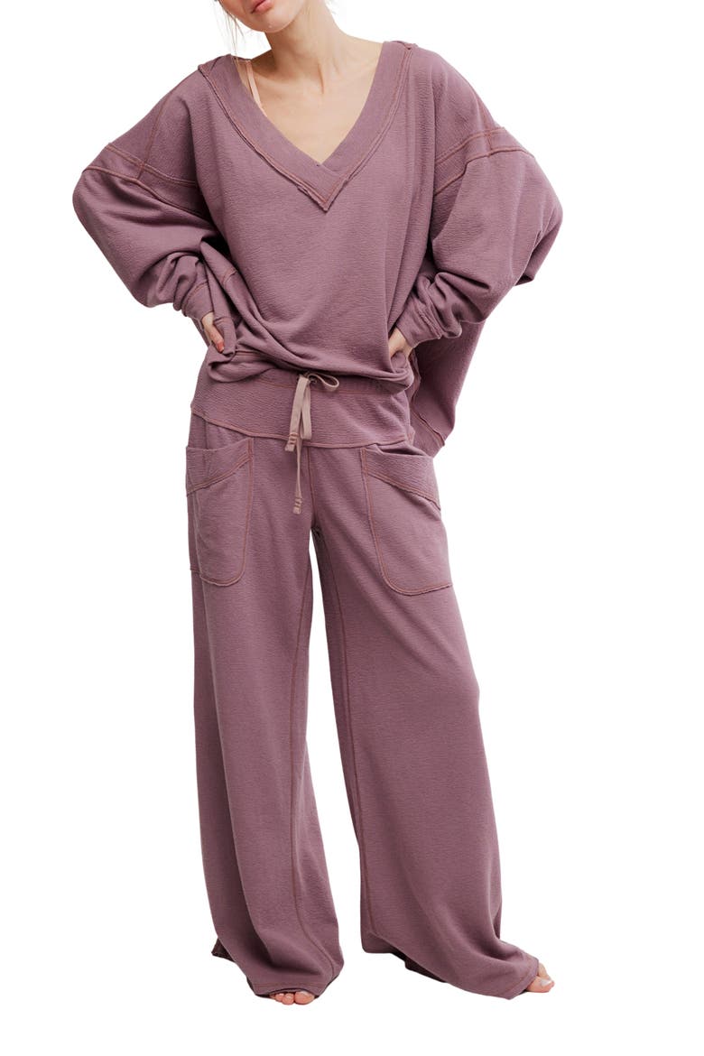 Intimately FP Staycation Pullover, Alternate, color, ELDERBERRY TEA
