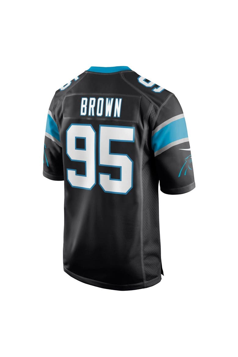 Men's Nike Derrick Brown Black Carolina Panthers Player Game Jersey, Alternate, color, Black