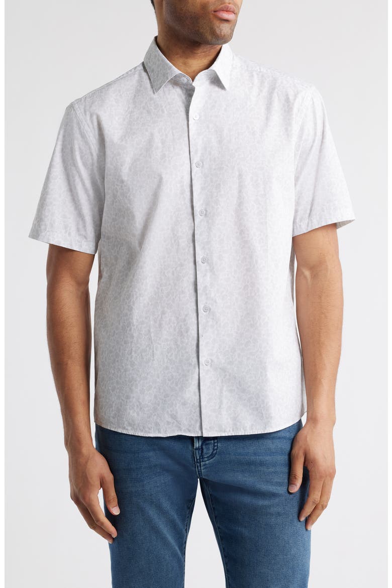 Briarwood Short Sleeve Button-Up Shirt, Main, color, LIGHT GREY