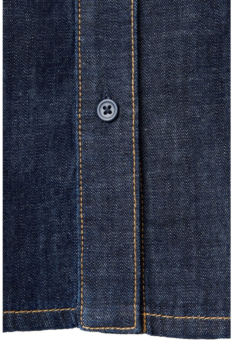 Maya Tie Neck Button Front Shirt, Alternate, color, OPEN BLUE