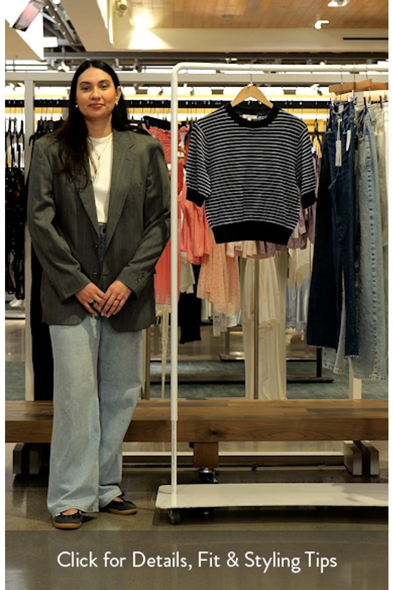 Textural Stitch Cotton Crewneck Sweater video