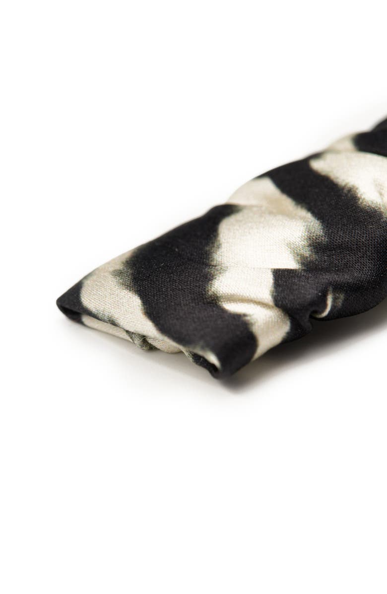 OLAH Zyra Silk Hair Barrette Clip, Alternate, color, Black & White