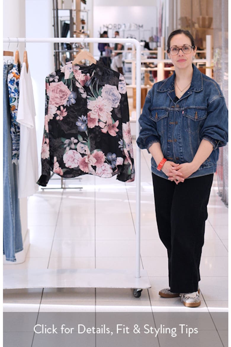 Casery Floral Georgette Button-Up Shirt video