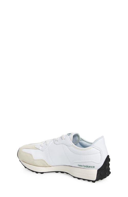 New Balance 327 Sneaker In White/dark Juniper