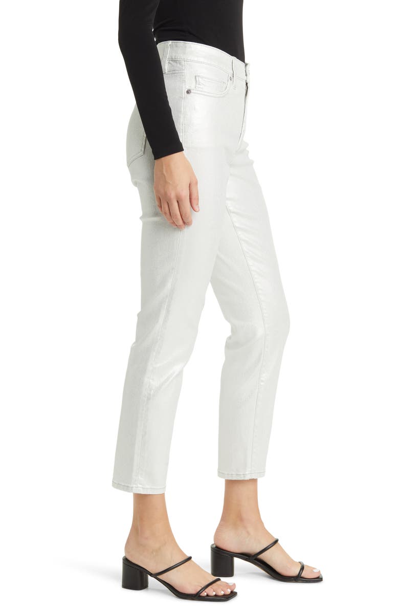 Tommy Bahama Metallic High Waist Ankle Skinny Jeans, Alternate, color, 